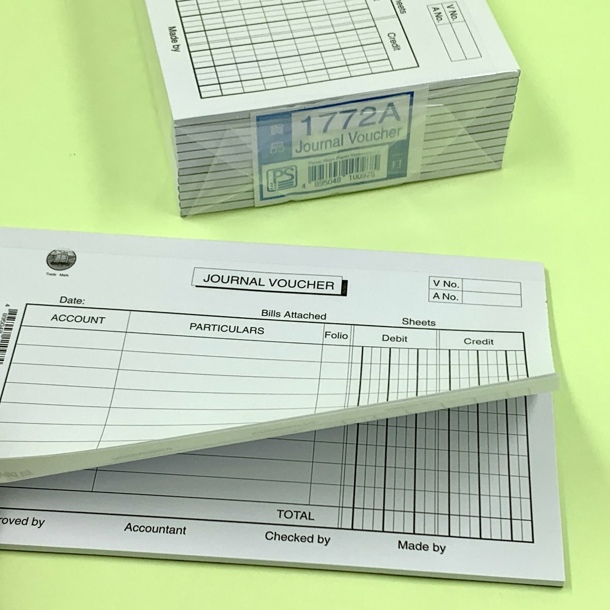 #1772A Journal Voucher 英式日記傳票 - 12本