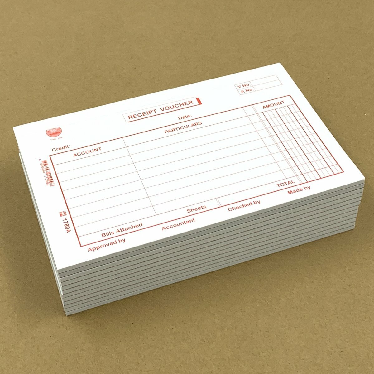 #1780A Receipt Voucher 英式收入傳票 - 12本