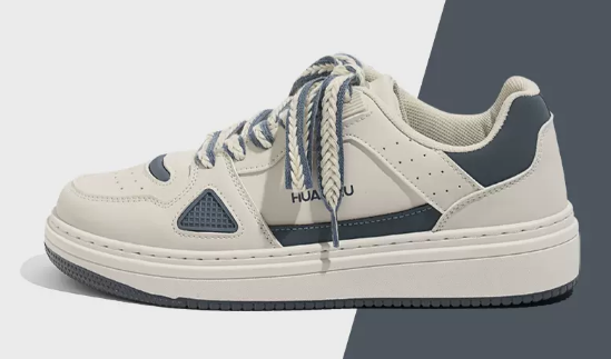 Thick-soled trendy casual sports shoes men's shoes (beige blue) (size: 39-44) (contact customer service to confirm the shipping size after placing an order)】