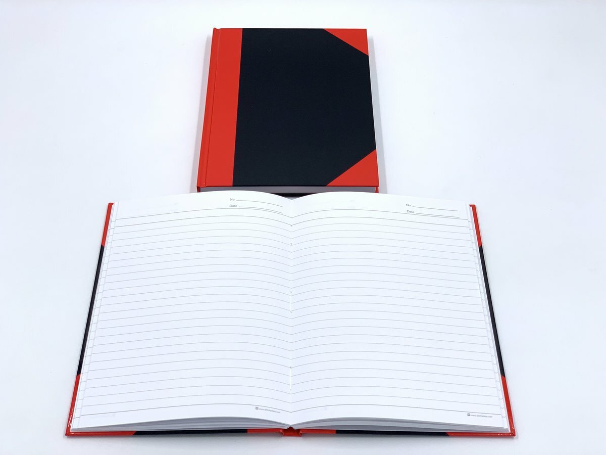 #PA6200 A6 "紅黑"精裝穿線 硬皮筆記簿 (352p)