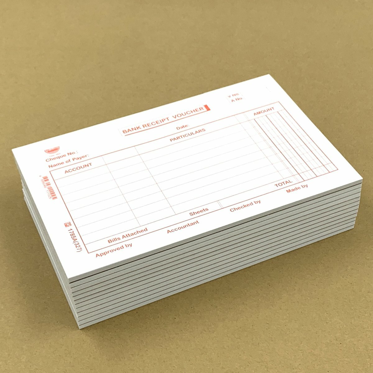 #1785A Bank Receipt Voucher 英式銀行收入傳票 - 12本