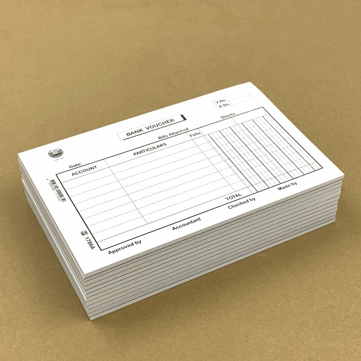 #1786A Bank Voucher 英式銀行傳票 - 12本