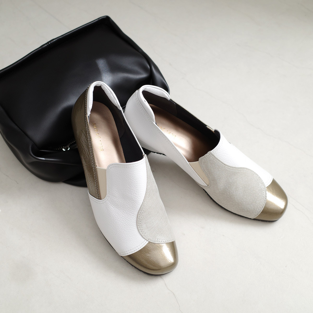 Ms. Jeune 日本製女用真皮優雅好穿脫休閒鞋