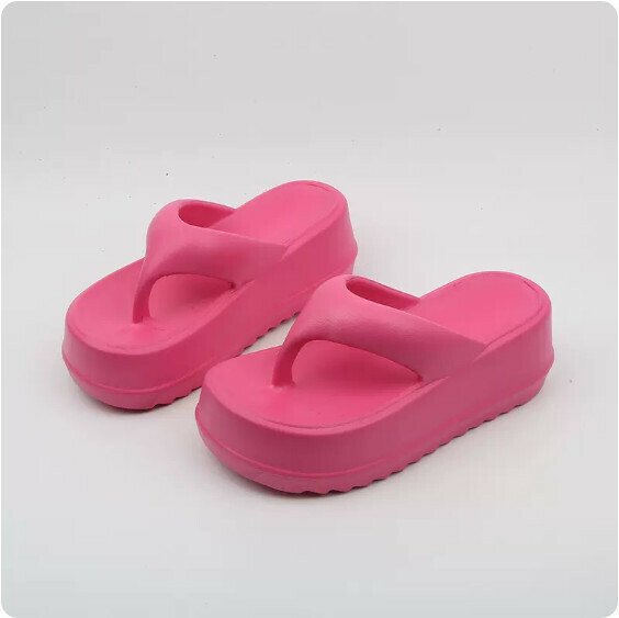 Summer Thick-Soled Clip-On Flip-Flops (9010 Rose Red) [36-41 Sizes] [Contact Customer Service to Confirm Shipping Size After Placing an Order]]