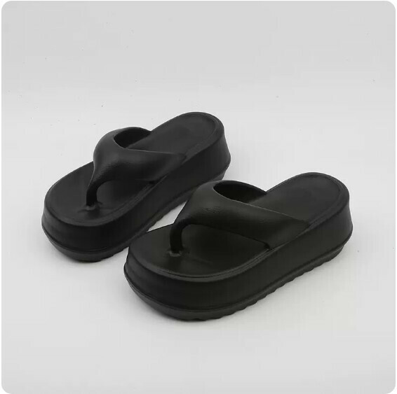 Summer Thick-soled Clip-On Flip-Flops (9010 Black) [36-41 Size] [Contact Customer Service to Confirm Shipping Size After Placing an Order]]