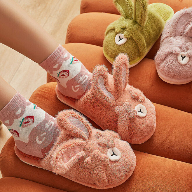 Cotton slippers (color and customer service confirmed) (size 36 to 45, one size smaller)