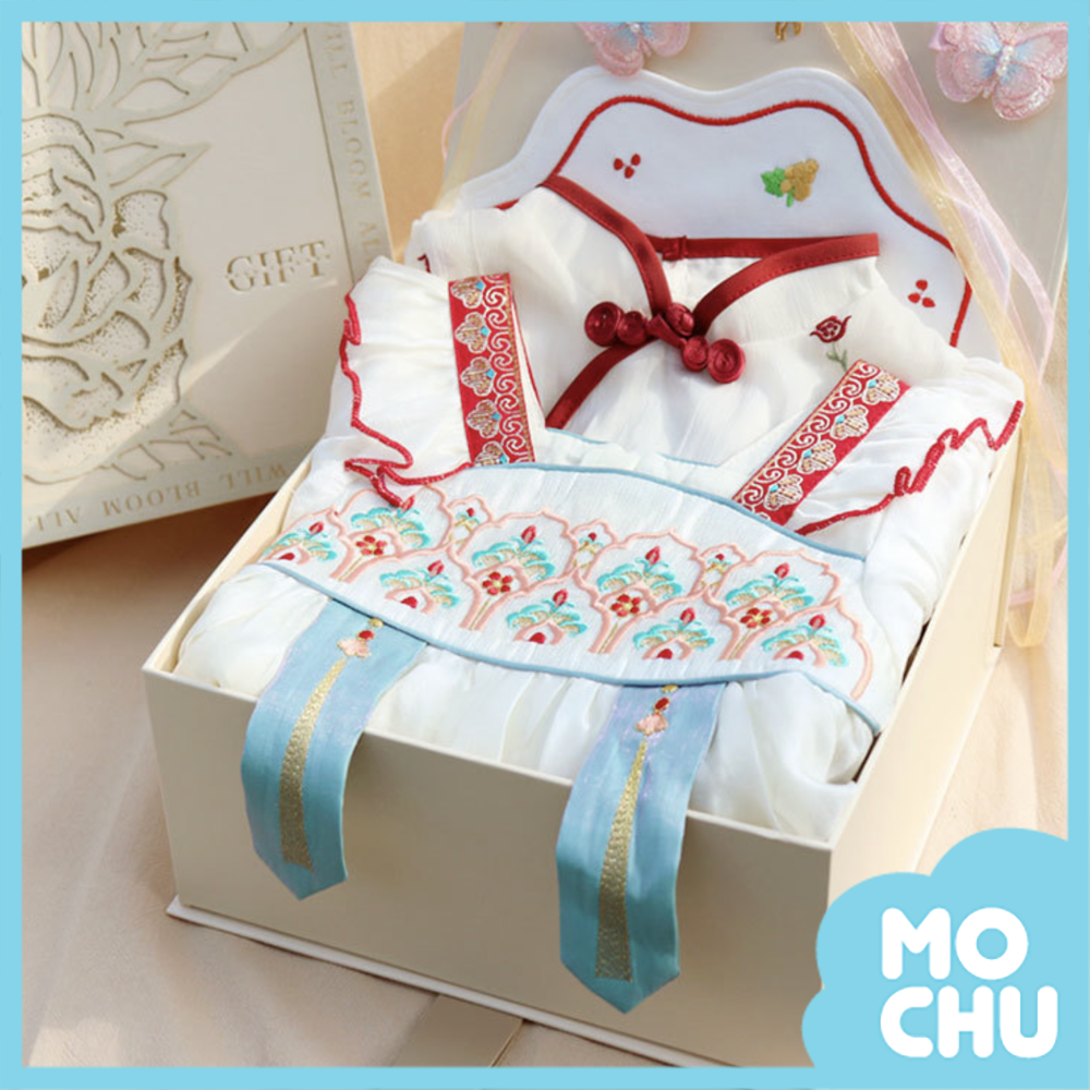 刺繡花卉結扣短袖夏季禮盒(七款）