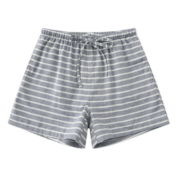 Cotton shorts (denim blue stripes women's L-XL size, please contact customer service to confirm the shipping size after placing an order)】