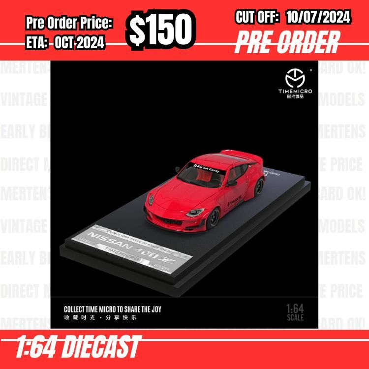 PO-$150 * Time Micro * 1:64 Nissan Fairlady Z 400Z Red [OD04/07]