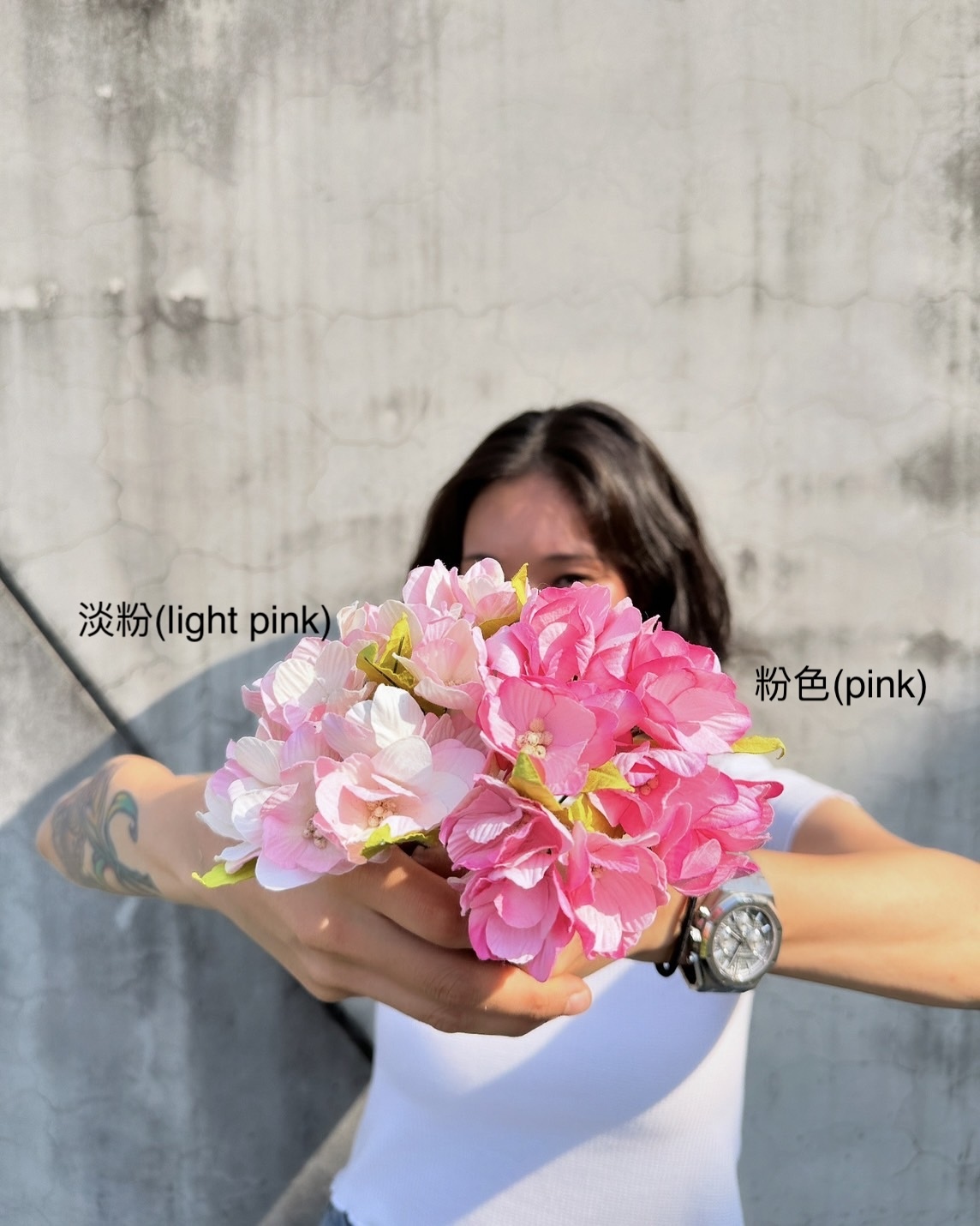 乾燥手工繡球紙花