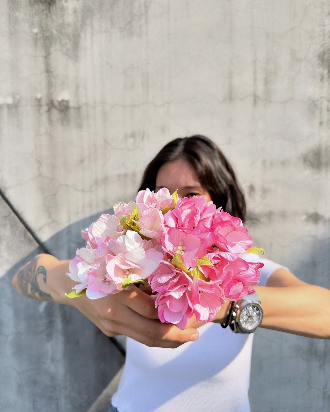 乾燥手工繡球紙花