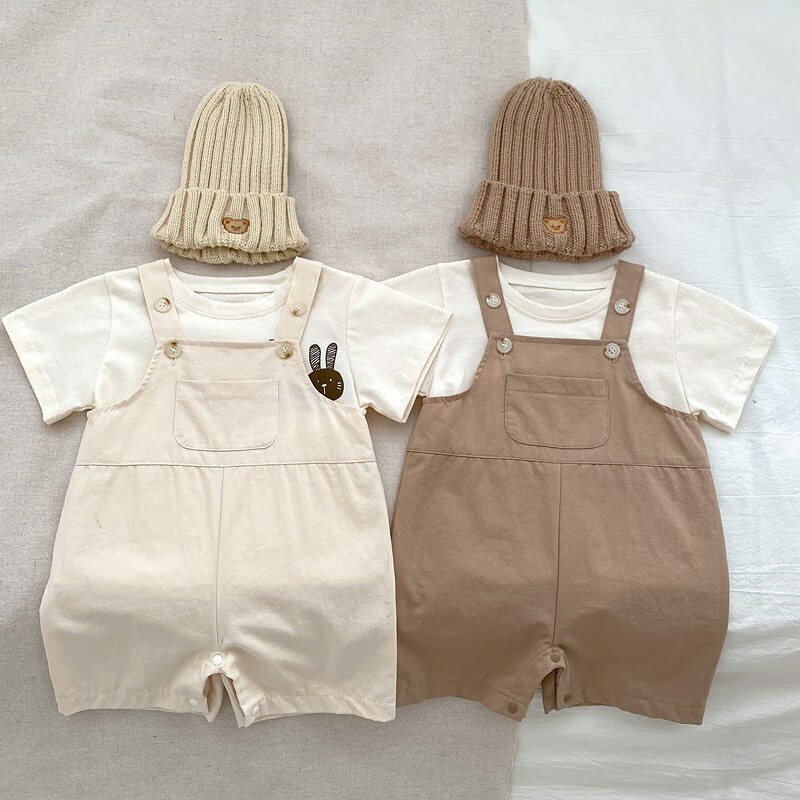 百搭色吊帶包屁褲/兔兔熊熊上衣