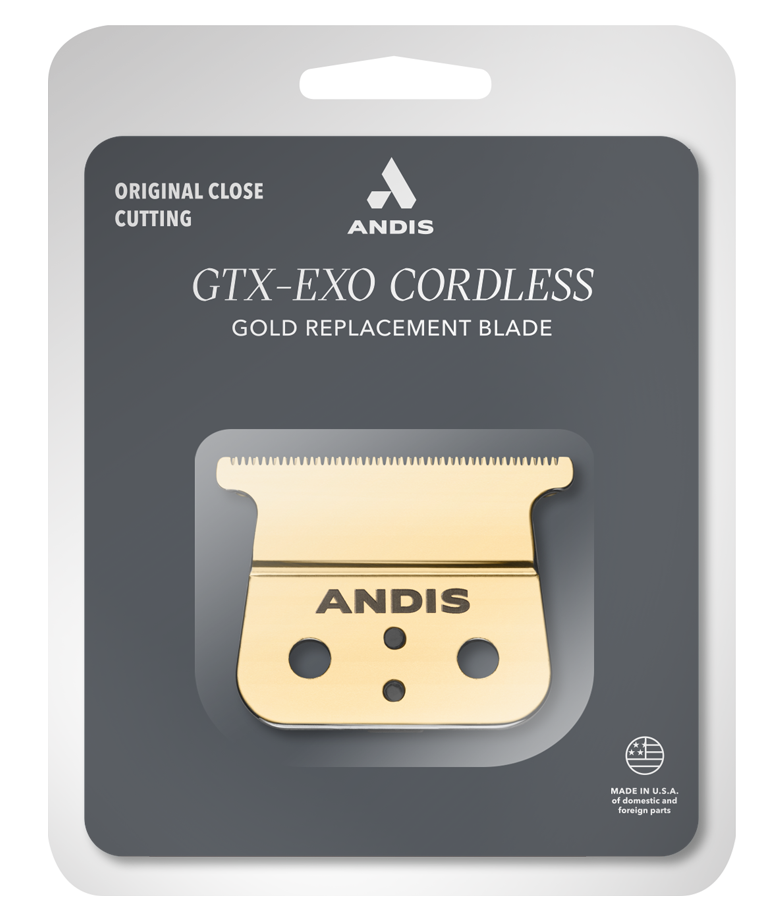 ANDIS 無線 GTX-EXO 寬距淺齒性能小電剪 - GTX-Z 黑金淺齒零距刀頭（74115）