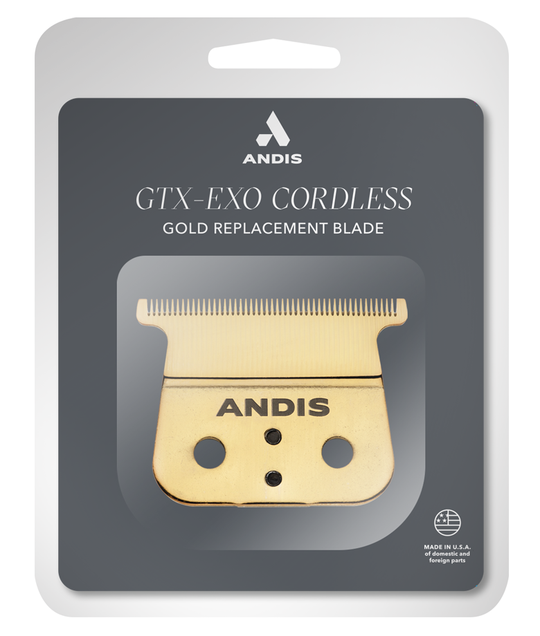 ANDIS 無線 GTX-EXO 寬距深齒性能小電剪 - GTX-Z 黑金深齒零距刀頭（74110）