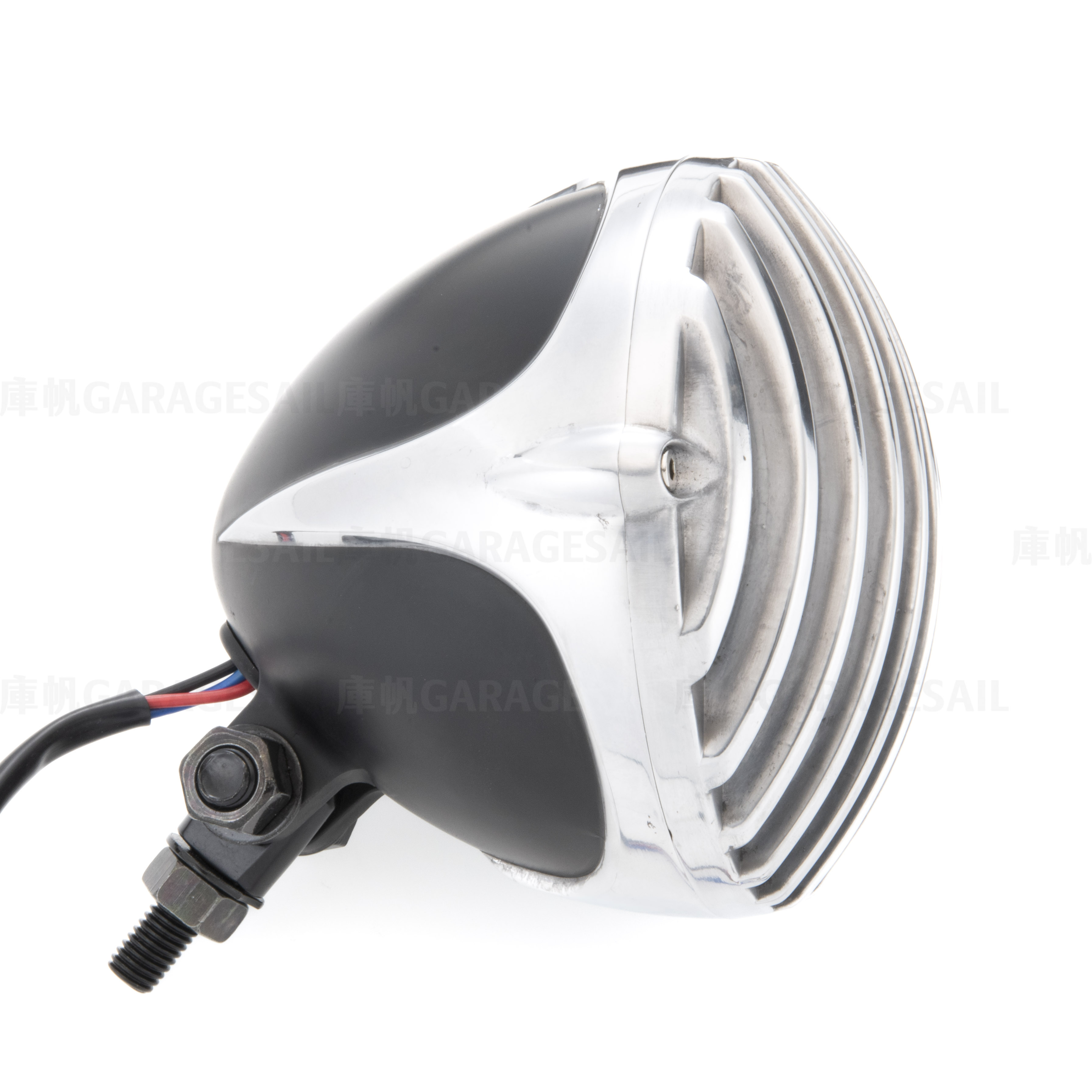 4.5吋圓 柵欄 飛鏢 大燈 黑銀