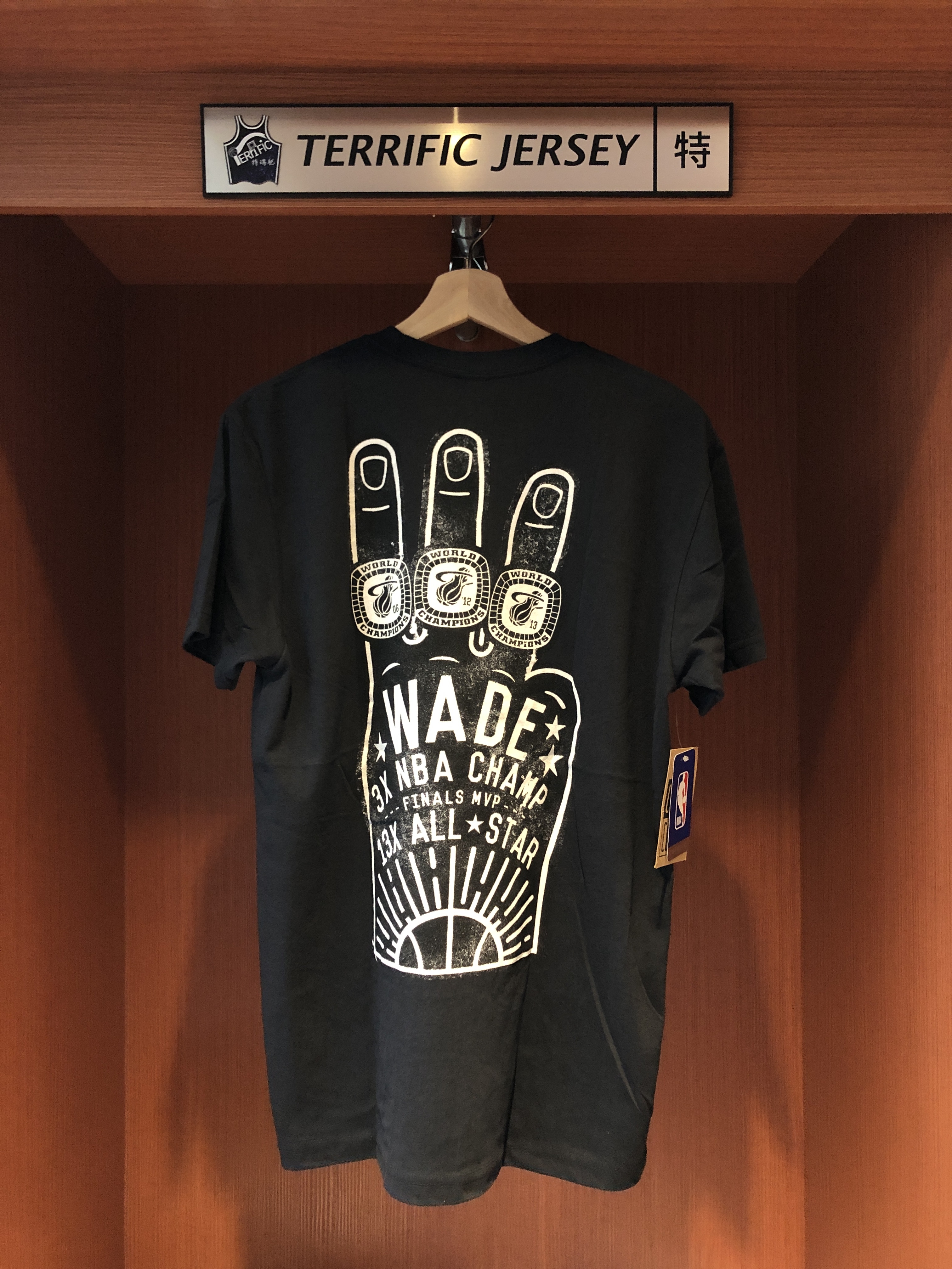 NBA短袖 Miami Heat Dwyane Wade 邁阿密熱火 三冠戒指黑 場館限定 Court culture Tee 全新