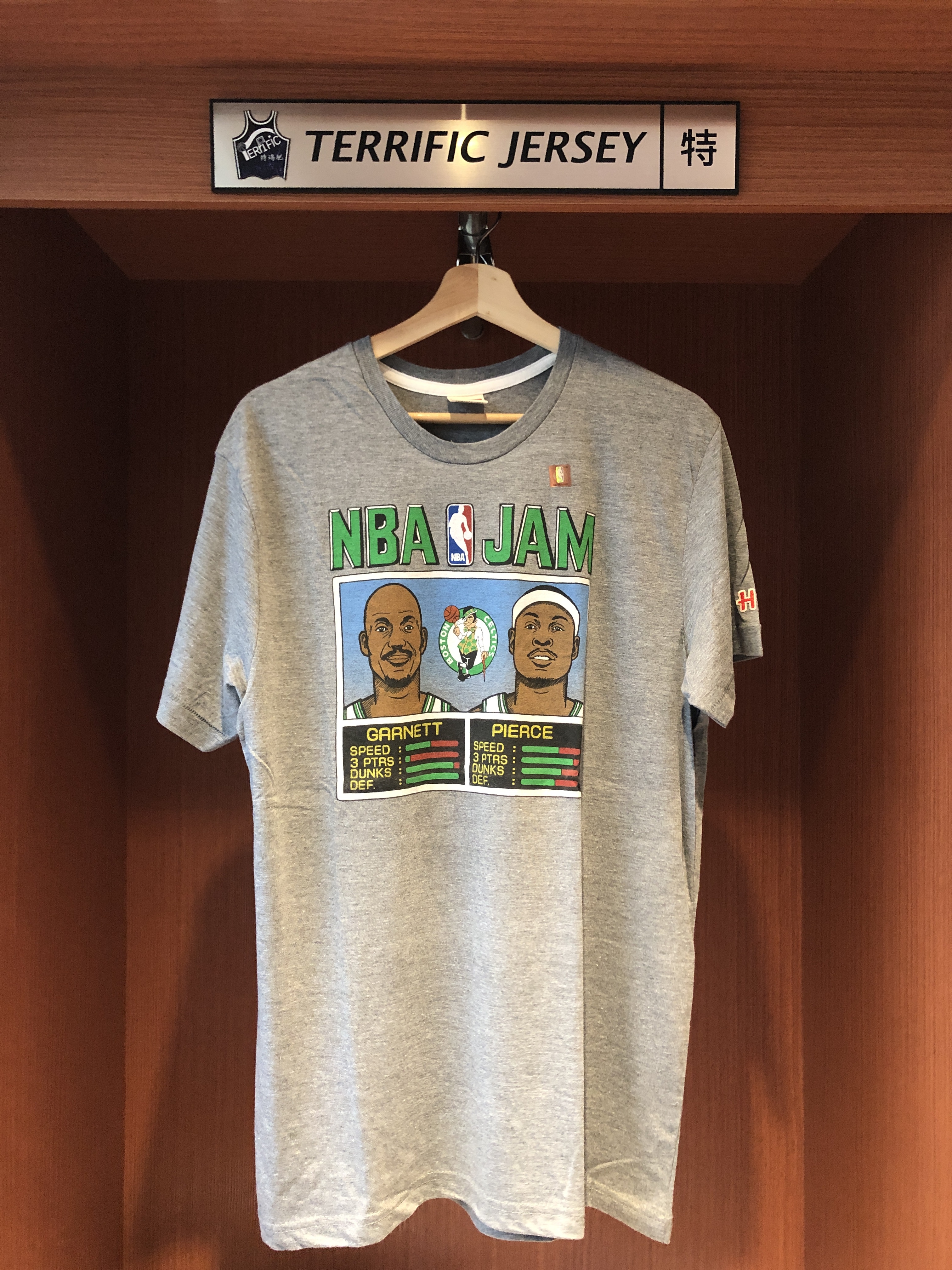 NBA短袖上衣 Boston Celtics Garnett & Pierce 波士頓賽爾提克 能力值 主場白 Homage Jam Tee 全新