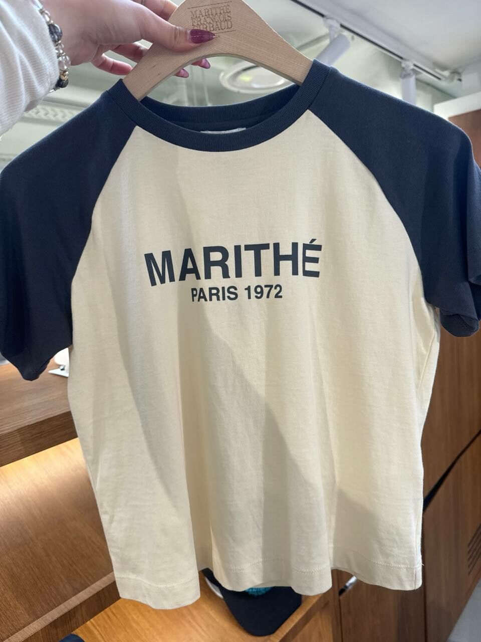 S] MARITHE W RAGLAN REGULAR LOGO TEE,CHARCOAL, 1MG24CTS107
