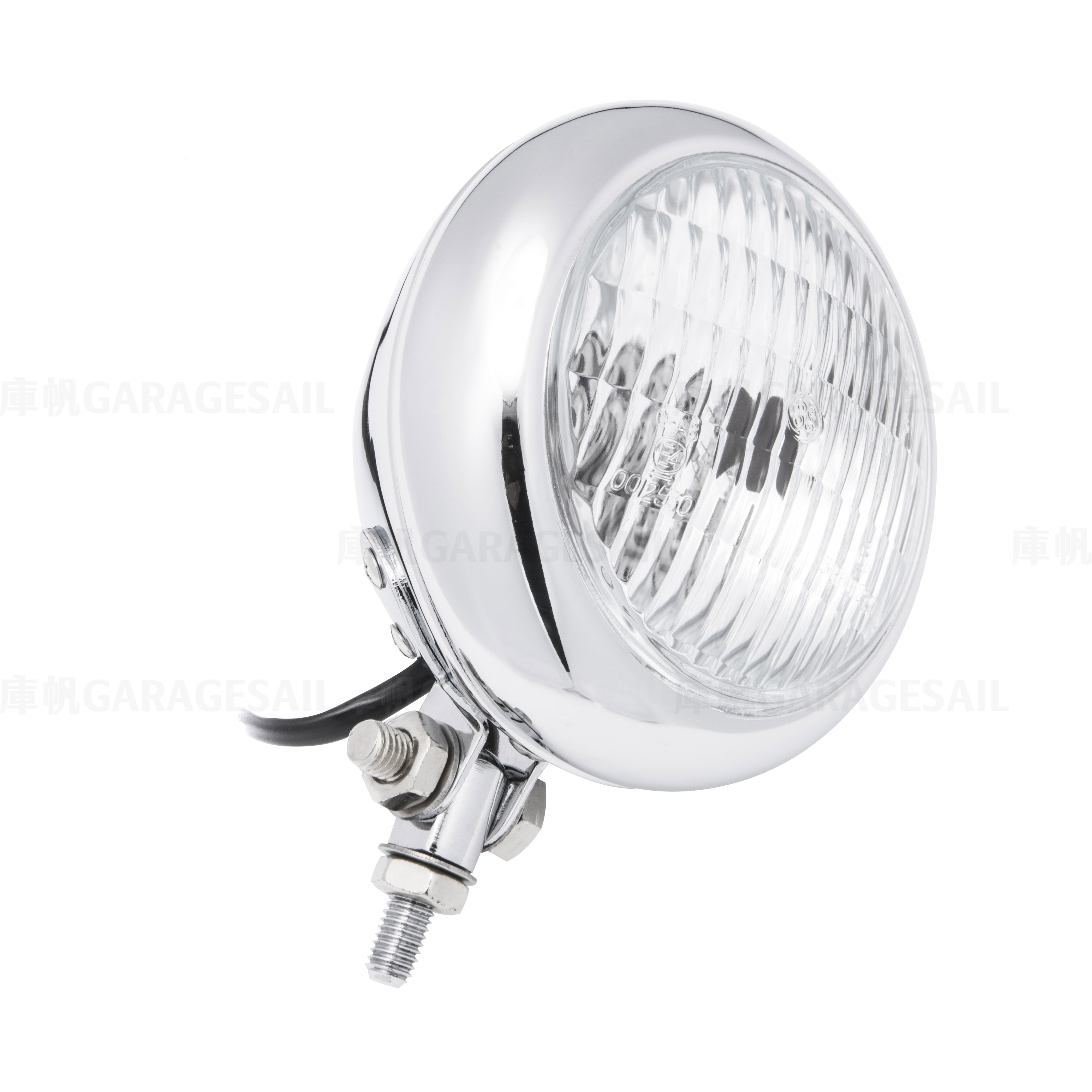 4.5吋圓 下鎖式 極簡圓 大燈 - 電鍍銀