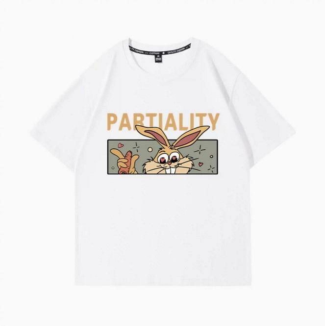 Casual loose short-sleeved T-shirt (white preferred S-2XL) (contact customer service to confirm the shipping size after placing an order)】