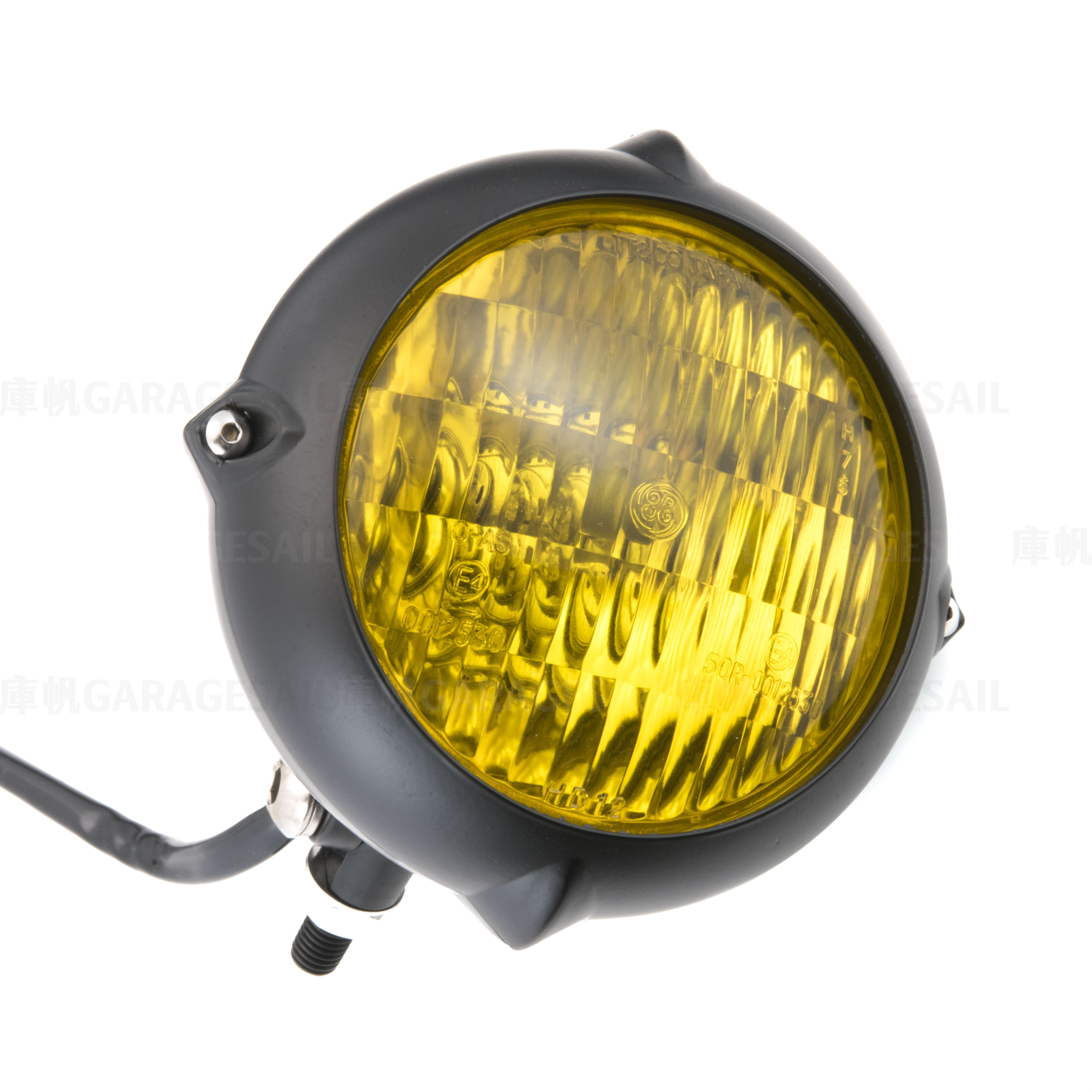 4.5吋圓 下鎖式 大燈 十字 - 黑