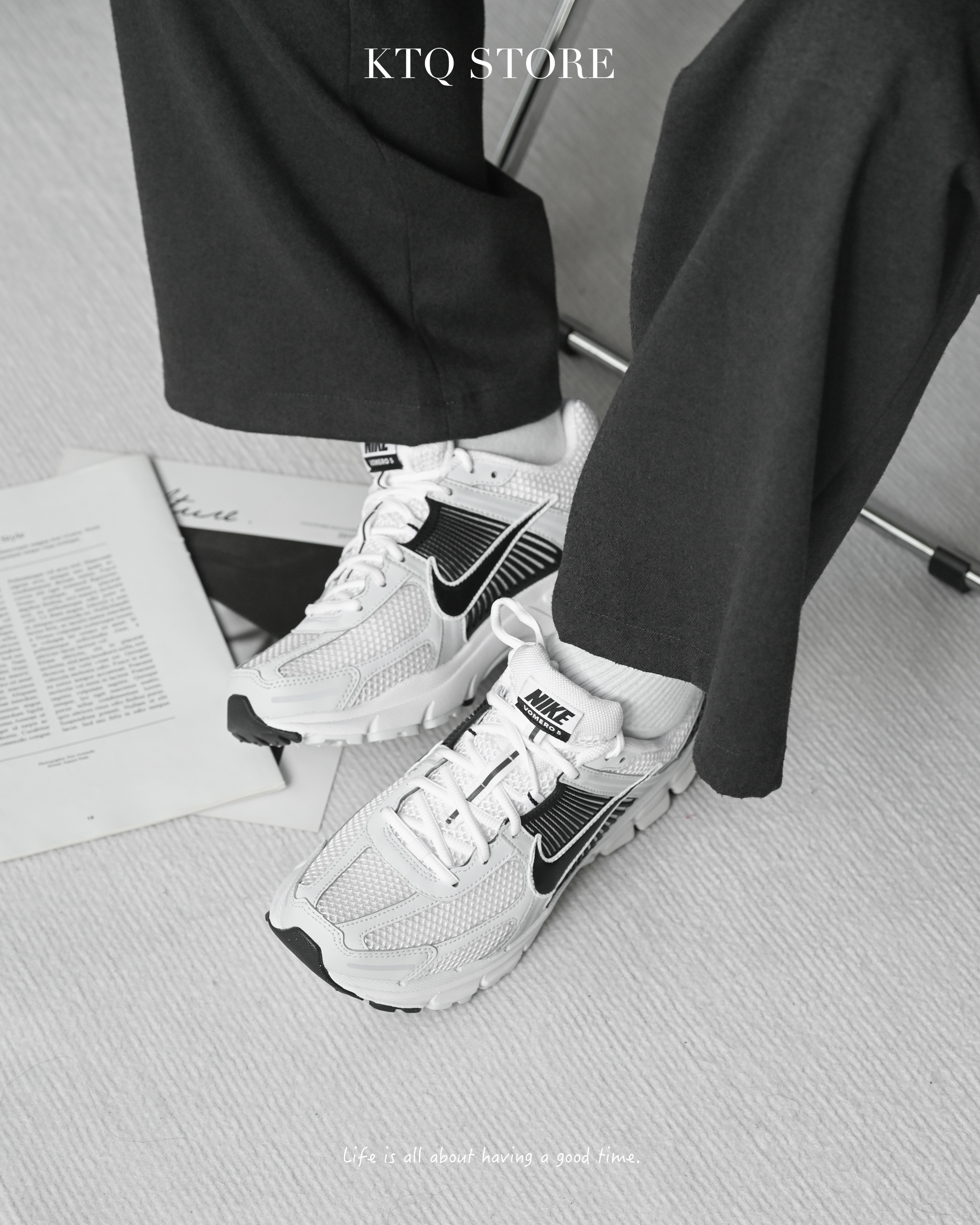 KTQ STORE ‧Nike Zoom Vomero 5 "White Black" 白黑熊貓 FB9149-101