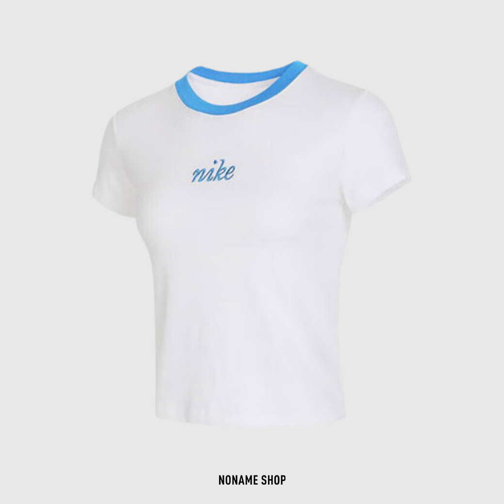 NIKE 草寫LOGO 滾邊 短袖 (女款)