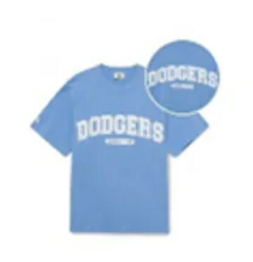 [S] MLB VARSITY T-SHIRT LA DODGERS LOGO,COBALT BLUE, 3ATSV0633-07CBL (SMLB409)