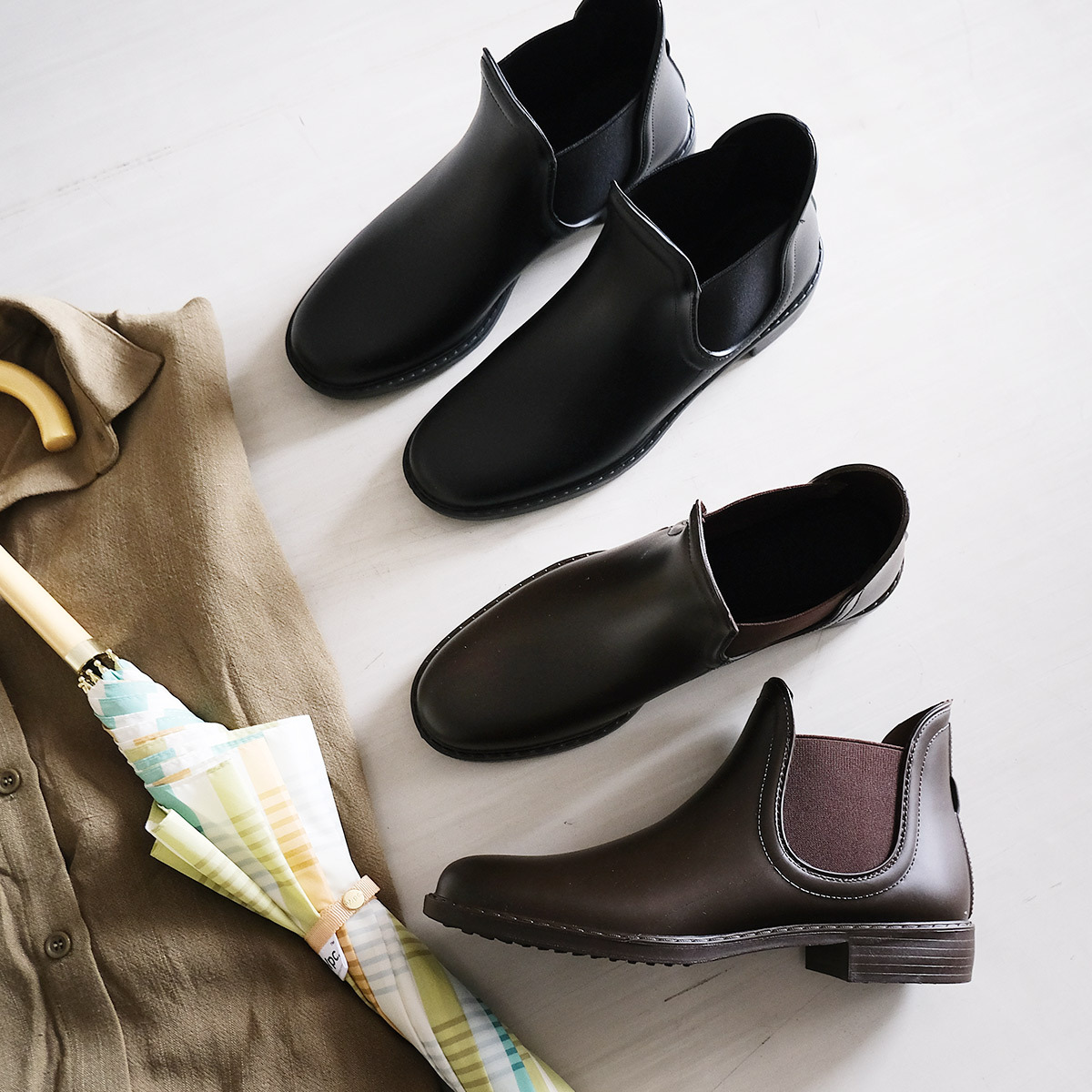 超好走女鞋側邊防雨短靴