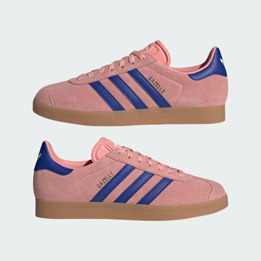 限時特價預購┃adidas GAZELLE 復古 麂皮 霧粉 藍線