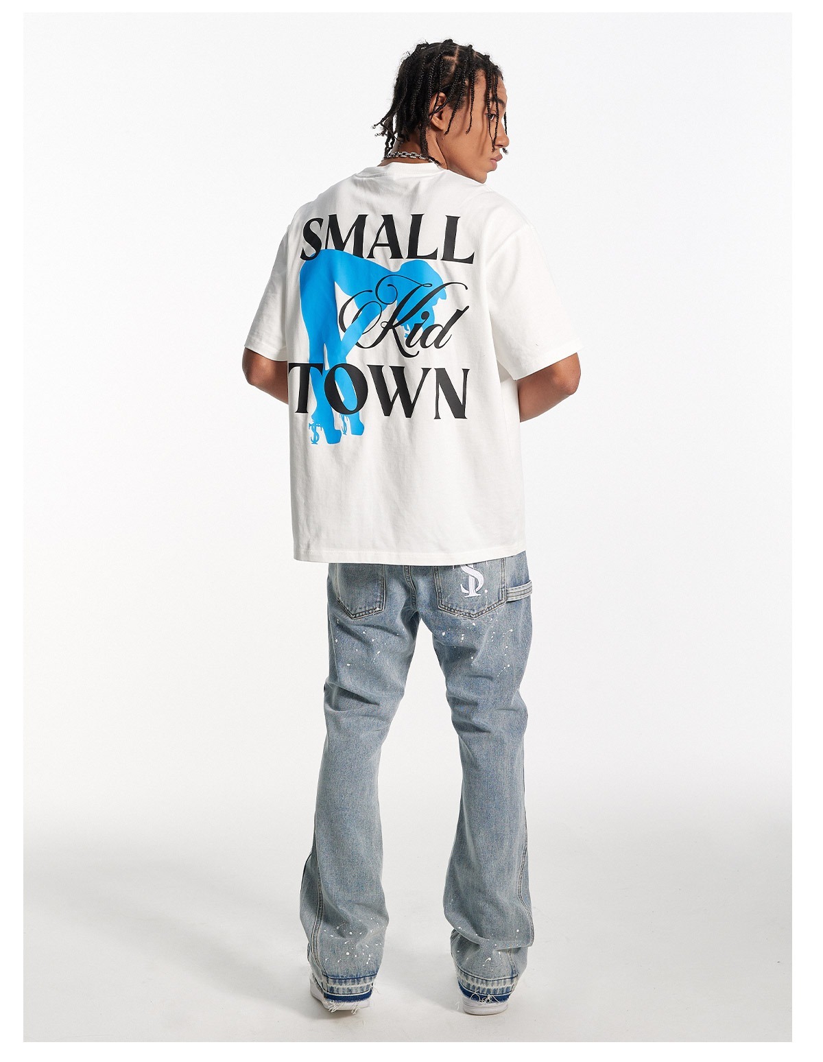 STK SmallTownKid 背後高跟鞋印花短袖 T恤