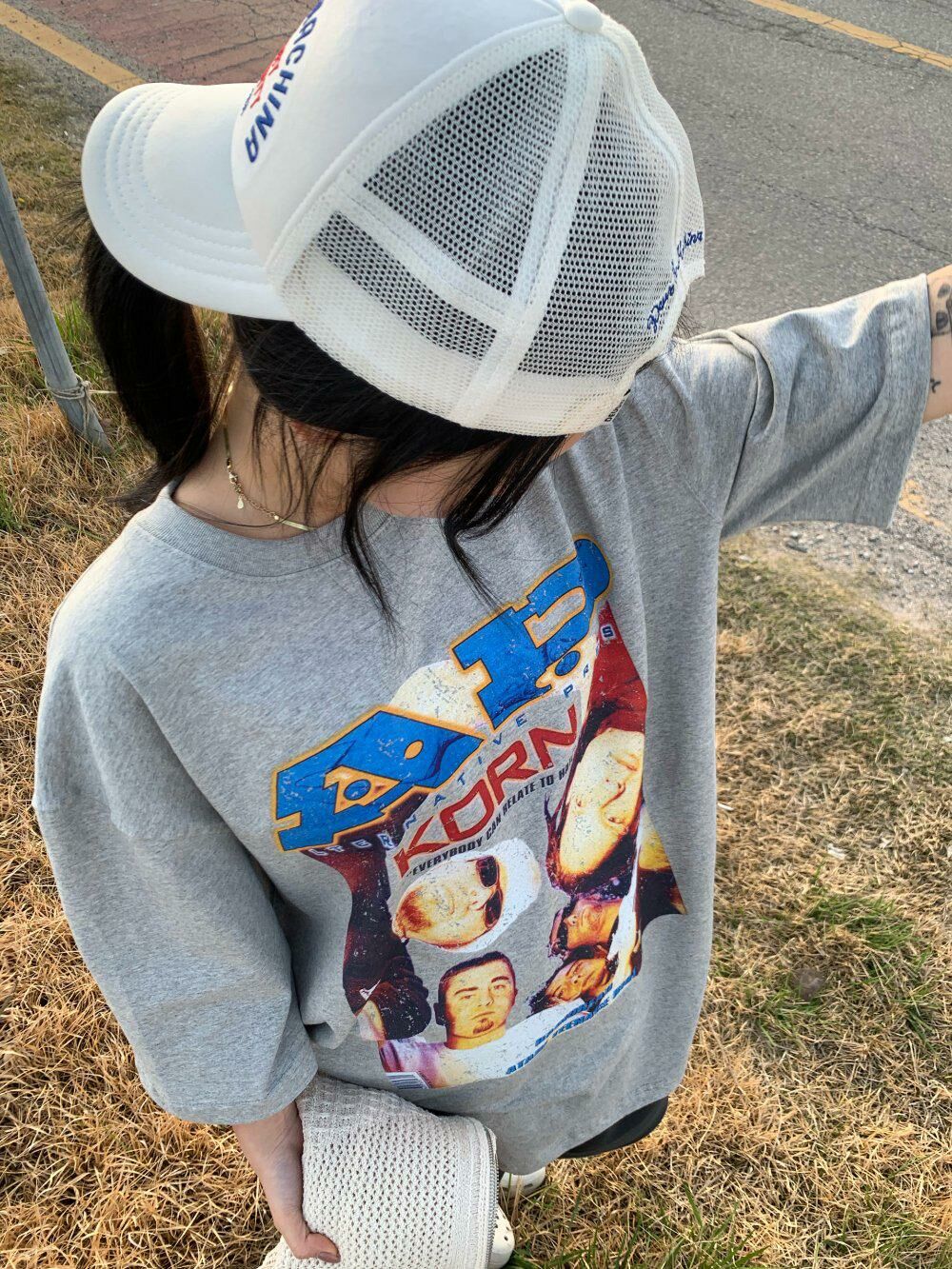 英文字圖案短袖Tee GATHER-017T