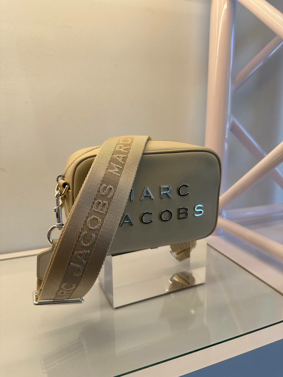 [S] MARC JACOBS H107L01SP22-102 FLASH LEATHER CROSSBODY BAG,MARSHMALLOW, 196611055994 (SMJ350)