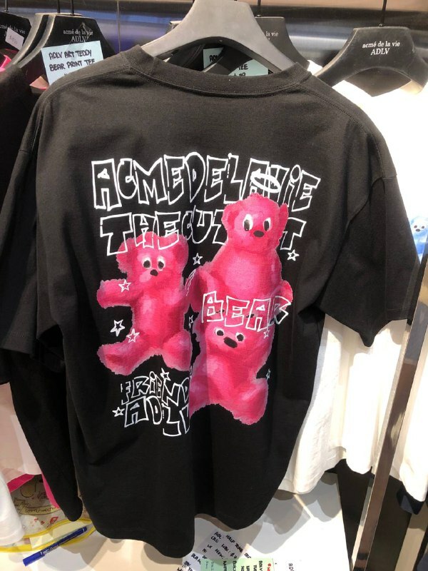 [S] ADLV THREE BEAR ARTWORK SHORT SLEEVE T-SHIRT,BLACK, ADLV24SS-SSATHB-BLK (SAV318)