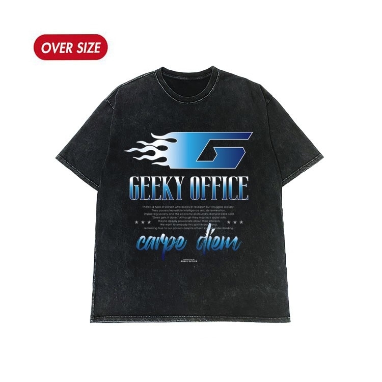 GEEKY 火焰大G水洗短T