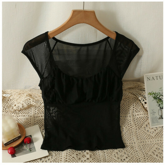 Short-sleeved T-卹 (black) (one-size-fits-all)】