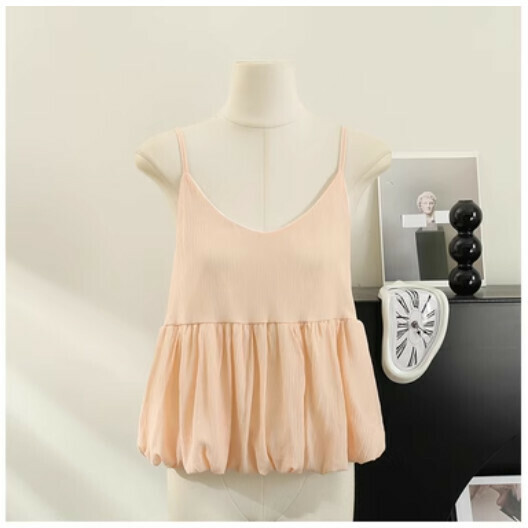 V-neck camisoles (pink) (one size)】