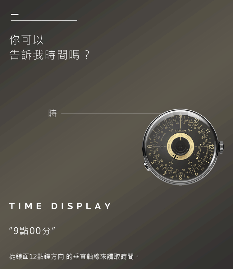 KLOK-08-D3 黑軸+細直單圈皮革錶帶