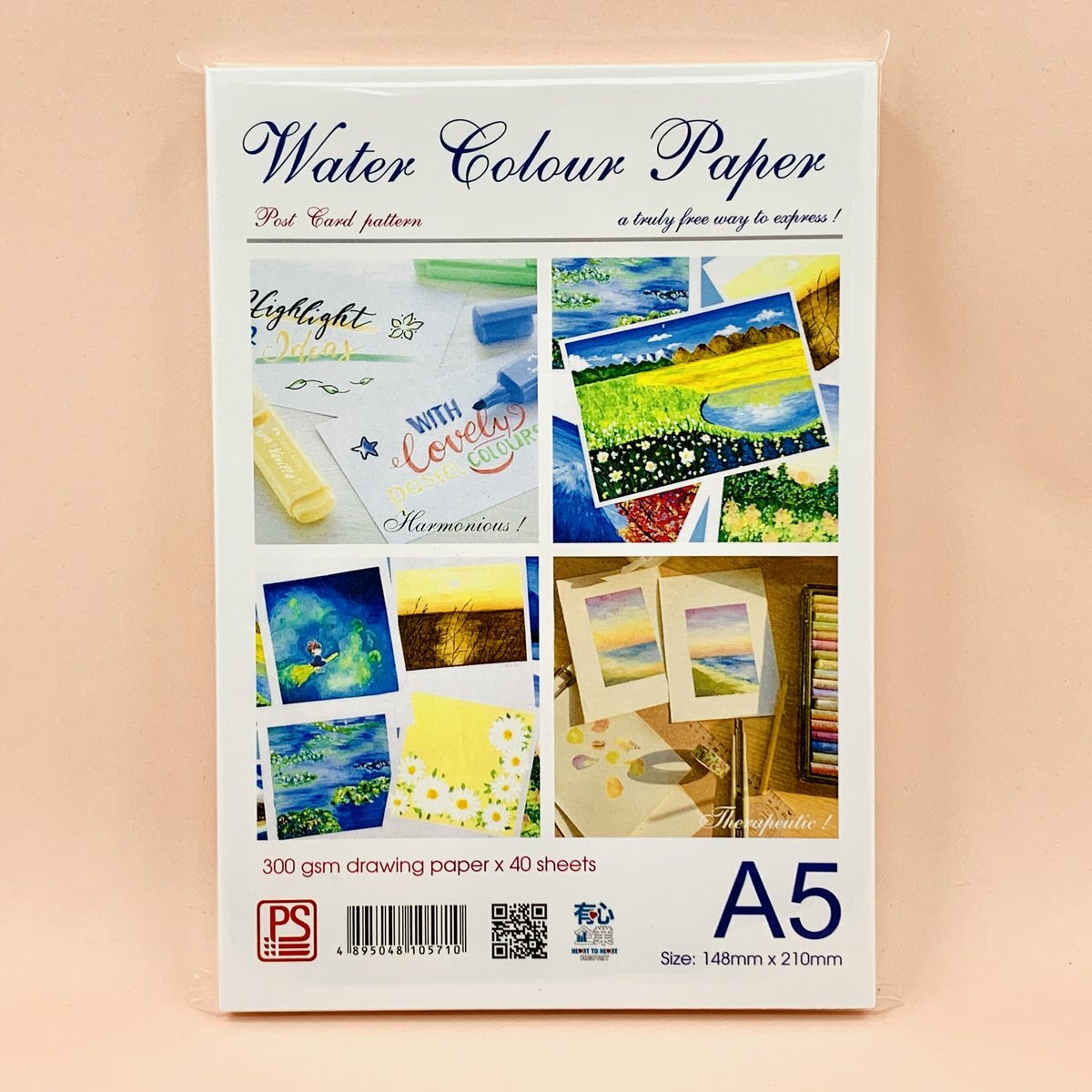 300gsm A5 意大利 特厚水彩畫紙 40張)《療癒藝術系列》