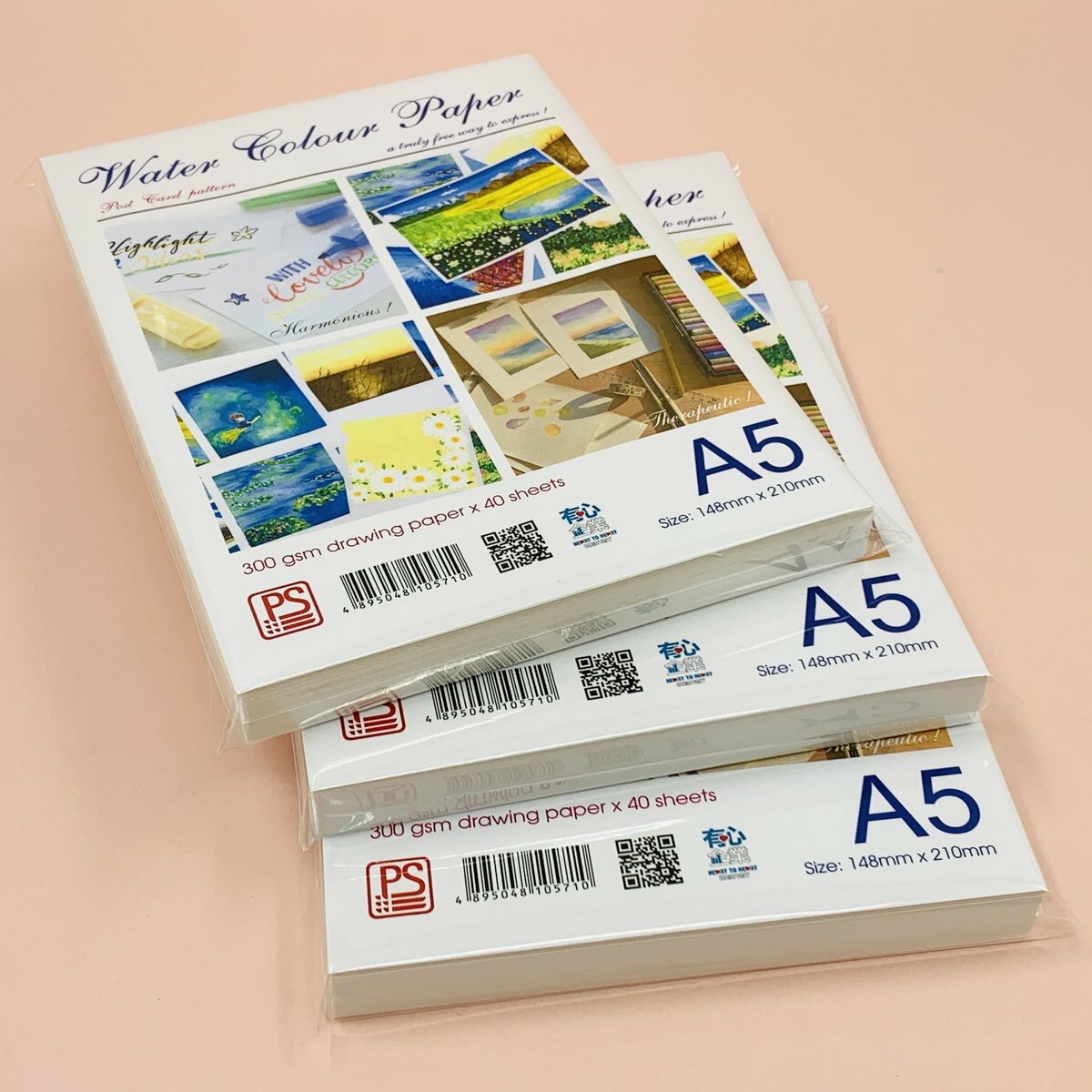 300gsm A5 意大利 特厚水彩畫紙 40張)《療癒藝術系列》