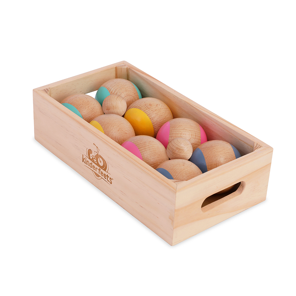 [官網獨家]Kinderfeets 美國木製互動遊戲教具｜彩色滾球
