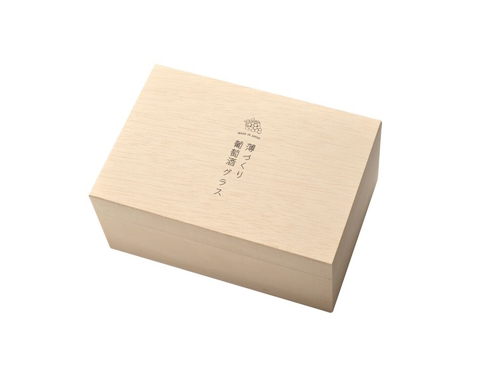 日本製 薄型 玻璃酒杯 對杯組 (木盒附) -東洋佐佐木