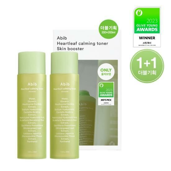 Abib Heartleaf Calming Toner Skin Booster 200ml [Olive Young Double Planning Set]