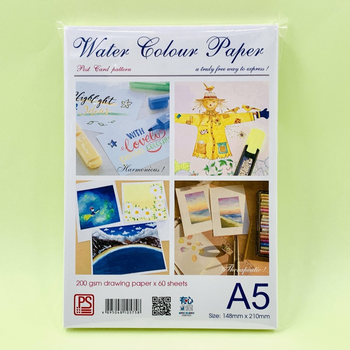 200gsm A5 意大利 水彩畫紙 (60張)《療癒藝術系列》