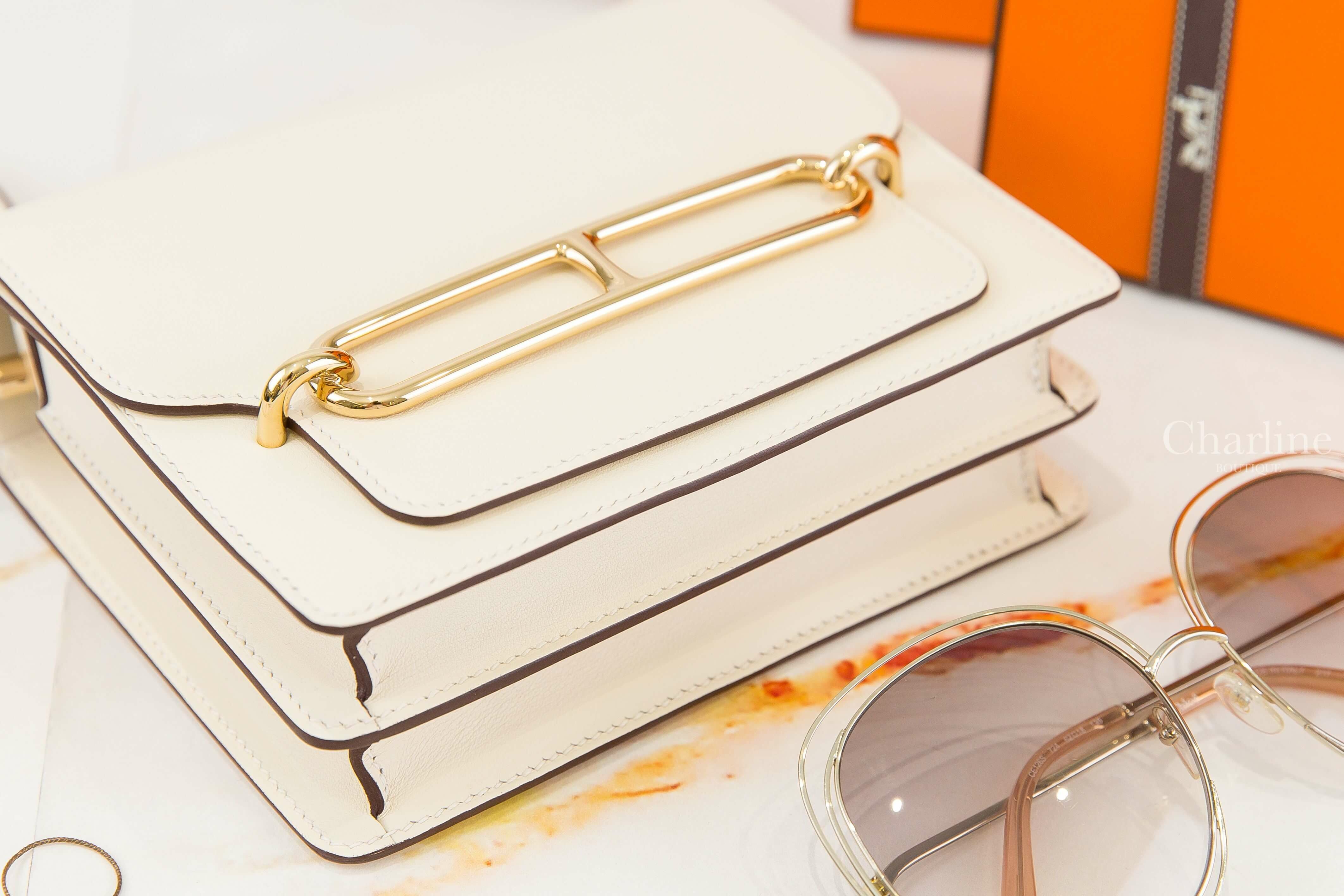 Hermès Roulis Mini Bag I2 Nata Swift 奶油白金釦肩背包-Charline Boutique 精品代購