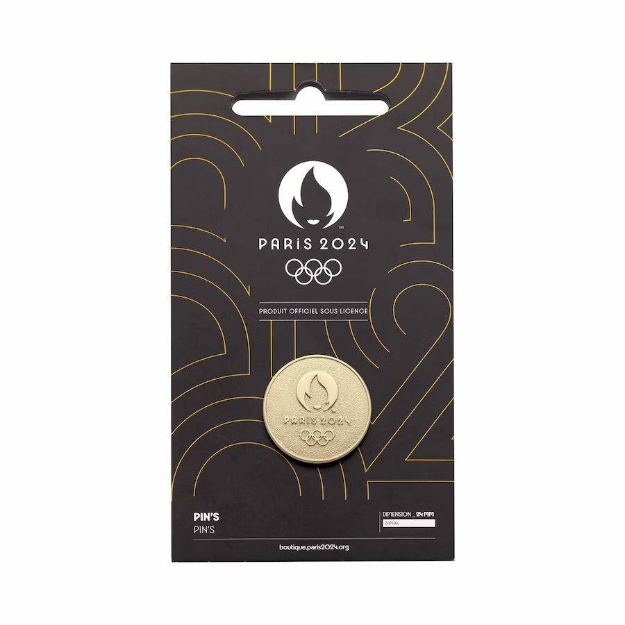 1EU0704-009 OLYMPICS Paris 2024 Olympics Gold Pin Badge Gold #12096945 (D-EU-E)