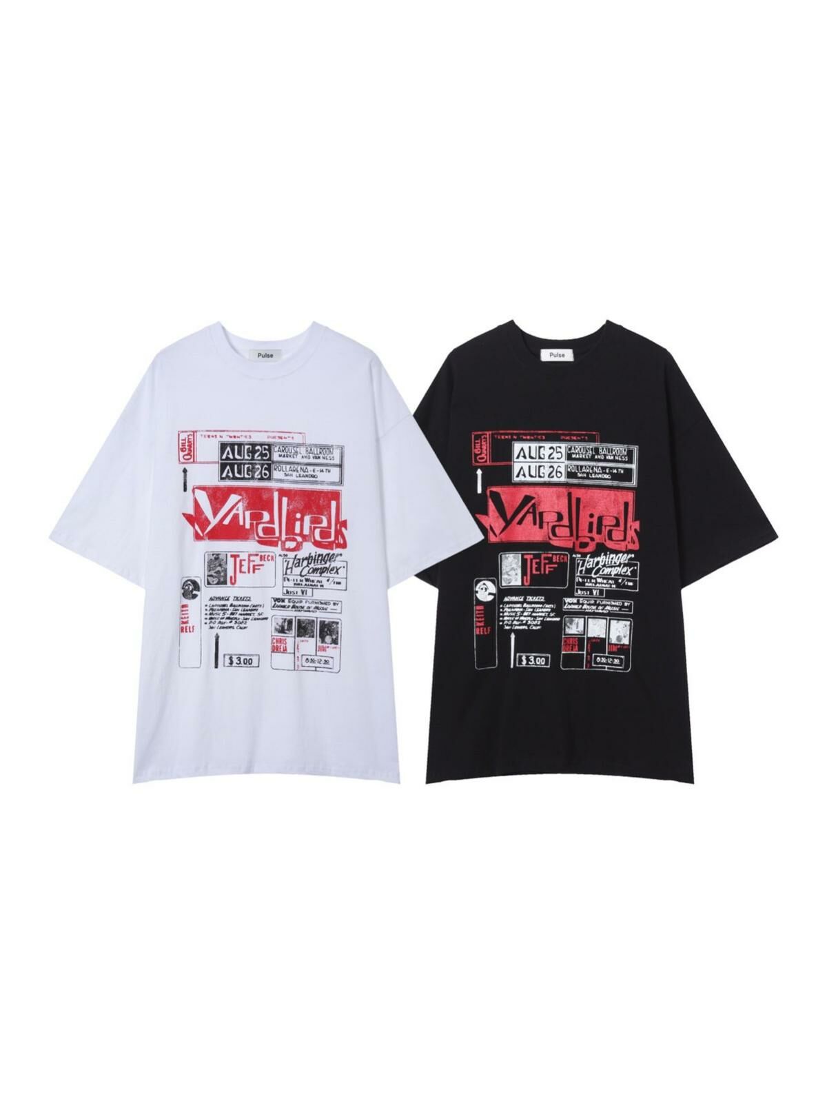 英文字圖案短袖Tee PULSE-082T