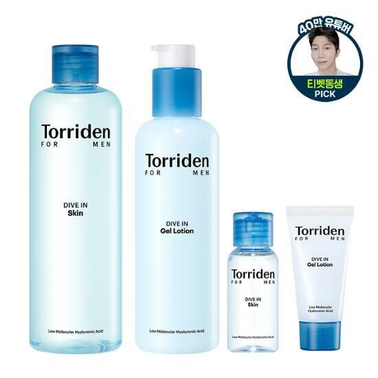 Torriden For Men DIVE-IN Skin 300ml & Gel Lotion 200ml [Olive Young Planning Set]