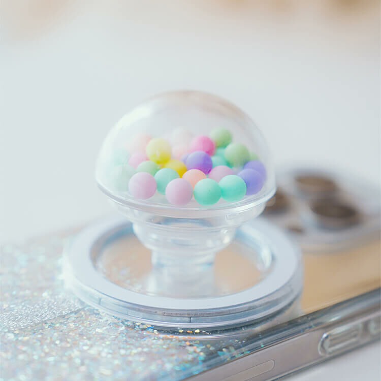 馬卡龍搖搖珠珠支架 MagSafe 磁吸- 手機氣囊伸縮支架