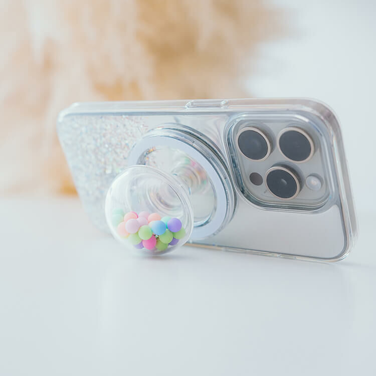 馬卡龍搖搖珠珠支架 MagSafe 磁吸- 手機氣囊伸縮支架
